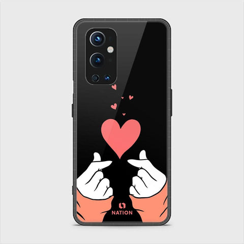 OnePlus 9 Pro Cover - ONation Heart Series - HQ Ultra Shine Premium Infinity Glass Soft Silicon Borders Case