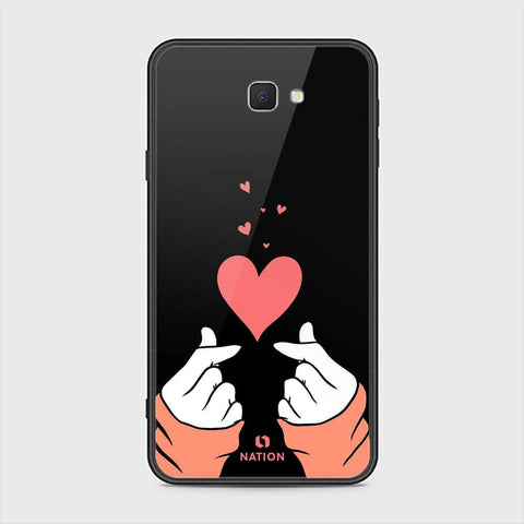 Samsung Galaxy J7 Prime Cover - ONation Heart Series - HQ Ultra Shine Premium Infinity Glass Soft Silicon Borders Case