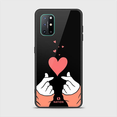 OnePlus 8T Cover - ONation Heart Series - HQ Ultra Shine Premium Infinity Glass Soft Silicon Borders Case