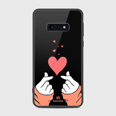 Samsung Galaxy S10e Cover - Onation Heart Series - HQ Ultra Shine Premium Infinity Glass Soft Silicon Borders Case