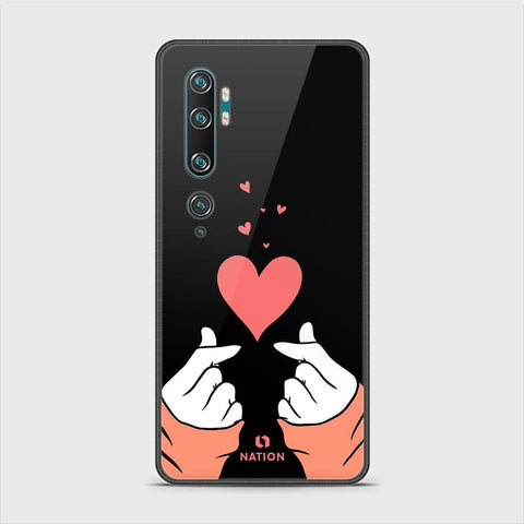Xiaomi Mi Note 10 Cover - Onation Heart Series - HQ Ultra Shine Premium Infinity Glass Soft Silicon Borders Case