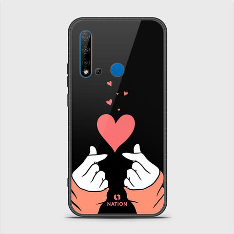 Huawi P20 Lite 2019 Cover - Onation Heart Series - HQ Ultra Shine Premium Infinity Glass Soft Silicon Borders Case