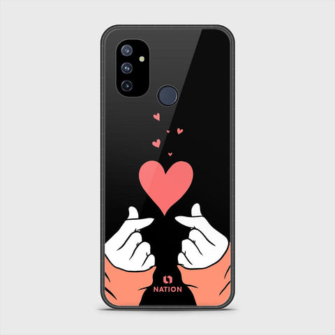 OnePlus Nord N100 Cover- Onation Heart Series - HQ Ultra Shine Premium Infinity Glass Soft Silicon Borders Case