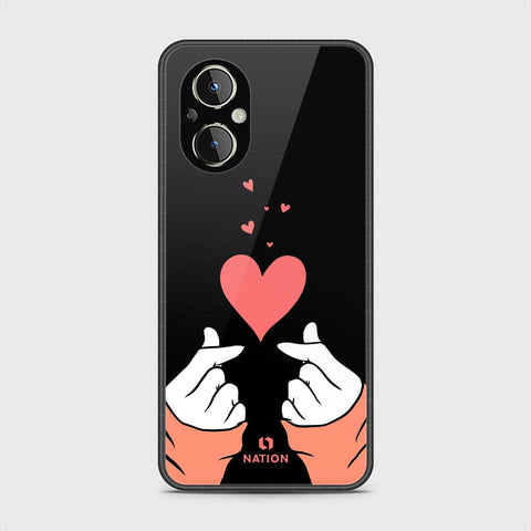 Oppo A96 5G Cover- Onation Heart Series - HQ Ultra Shine Premium Infinity Glass Soft Silicon Borders Case