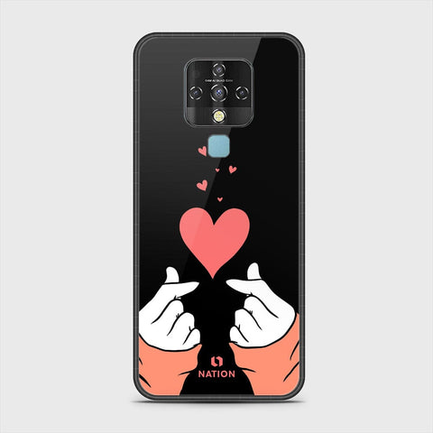 Tecno Camon 16 Cover - Onation Heart Series - HQ Ultra Shine Premium Infinity Glass Soft Silicon Borders Case