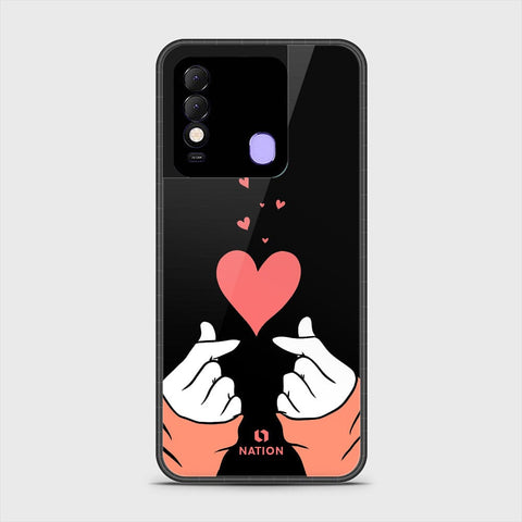 Tecno Spark 8 Cover- Onation Heart Series - HQ Ultra Shine Premium Infinity Glass Soft Silicon Borders Case