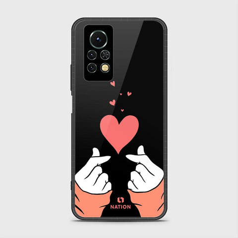 Infinix Note 11s Cover- Onation Heart Series - HQ Ultra Shine Premium Infinity Glass Soft Silicon Borders Case