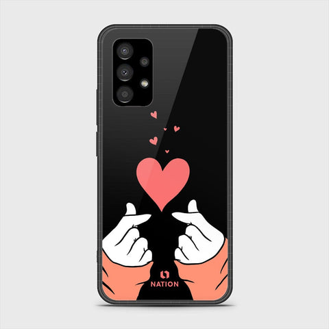 Samsung Galaxy A73 5G Cover- Onation Heart Series - HQ Ultra Shine Premium Infinity Glass Soft Silicon Borders Case