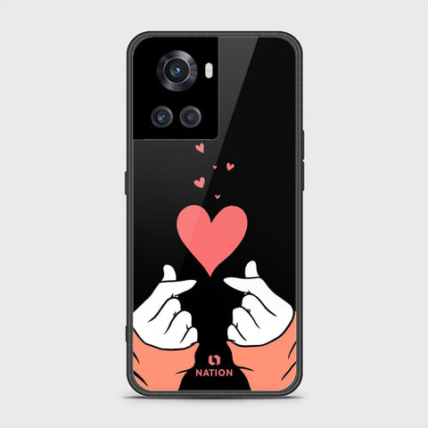 OnePlus 10R Cover- Onation Heart Series - HQ Ultra Shine Premium Infinity Glass Soft Silicon Borders Case