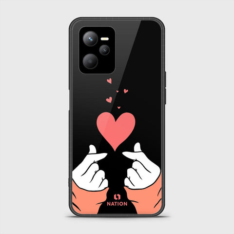 Realme C35 Cover- Onation Heart Series - HQ Ultra Shine Premium Infinity Glass Soft Silicon Borders Case