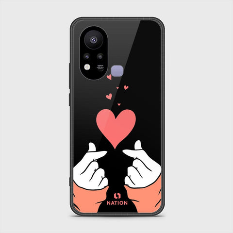 Infinix Hot 11s Cover- Onation Heart Series - HQ Ultra Shine Premium Infinity Glass Soft Silicon Borders Case
