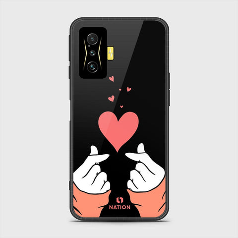 Xiaomi Poco F4 GT Cover- Onation Heart Series - HQ Ultra Shine Premium Infinity Glass Soft Silicon Borders Case