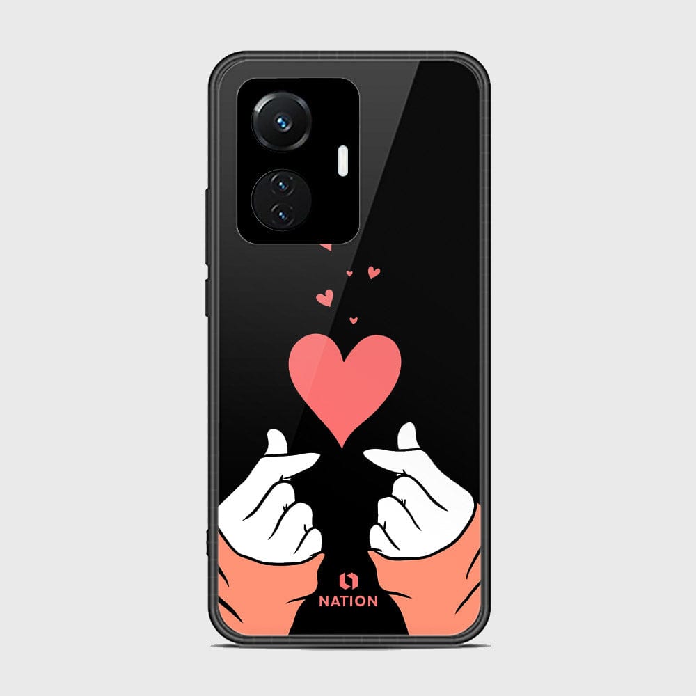 Vivo Y55 4G Cover- Onation Heart Series - HQ Ultra Shine Premium Infinity Glass Soft Silicon Borders Case (Fast Delivery)