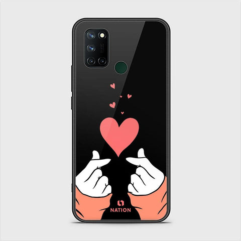 Realme 7i Cover - ONation Heart Series - HQ Ultra Shine Premium Infinity Glass Soft Silicon Borders Case