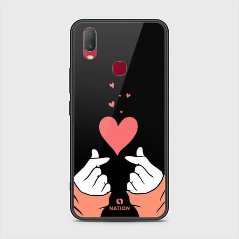 Vivo Y11 2019 Cover - ONation Heart Series - HQ Ultra Shine Premium Infinity Glass Soft Silicon Borders Case