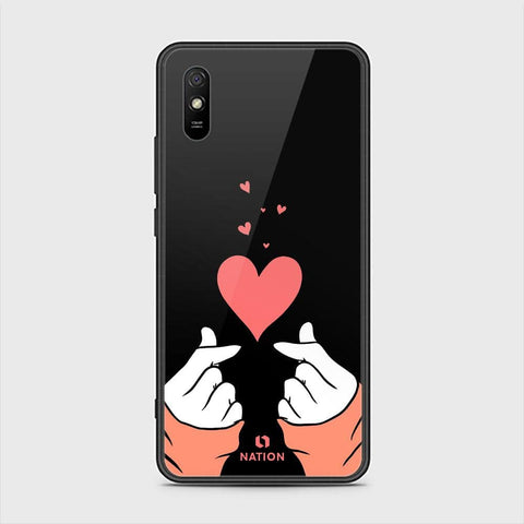 Xiaomi Redmi 9i Cover - ONation Heart Series - HQ Ultra Shine Premium Infinity Glass Soft Silicon Borders Case