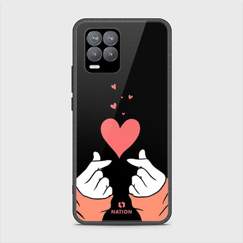 Realme 8 Pro Cover - ONation Heart Series - HQ Ultra Shine Premium Infinity Glass Soft Silicon Borders Case