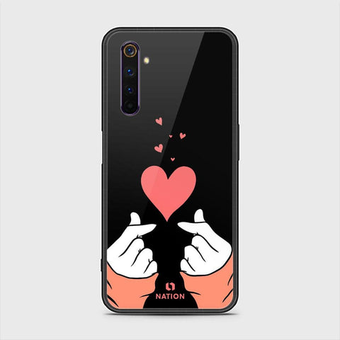 Realme 6 Pro Cover - ONation Heart Series - HQ Ultra Shine Premium Infinity Glass Soft Silicon Borders Case