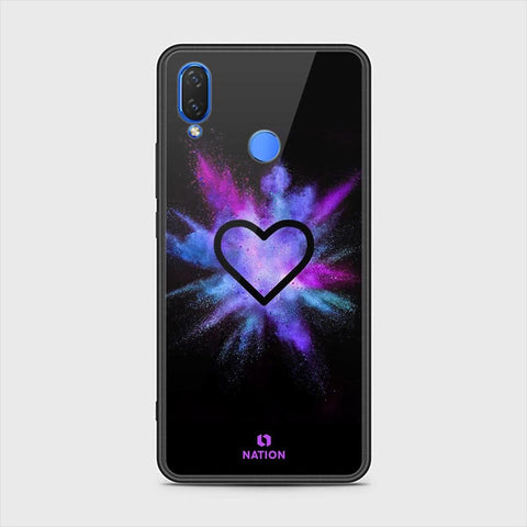 Huawei Y9 2019 Cover - ONation Heart Series - HQ Ultra Shine Premium Infinity Glass Soft Silicon Borders Case