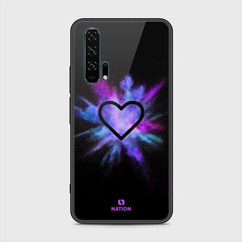 Honor 20 Pro Cover - ONation Heart Series - HQ Ultra Shine Premium Infinity Glass Soft Silicon Borders Case