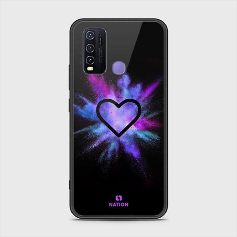 Vivo Y50 Cover - ONation Heart Series - HQ Ultra Shine Premium Infinity Glass Soft Silicon Borders Case