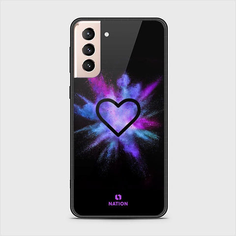 Samsung Galaxy S21 Plus 5G Cover - Onation Heart Series - HQ Ultra Shine Premium Infinity Glass Soft Silicon Borders Case