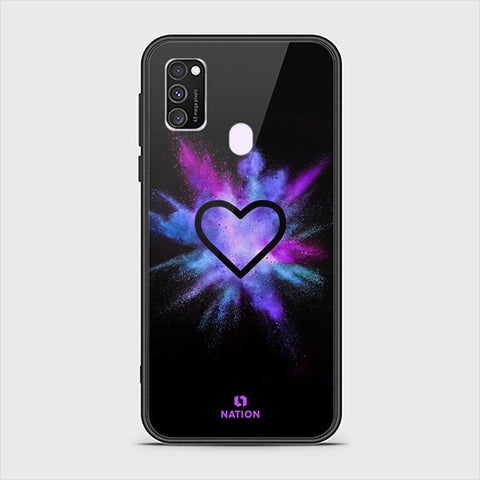 Samsung Galaxy M30s Cover - Onation Heart Series - HQ Ultra Shine Premium Infinity Glass Soft Silicon Borders Case