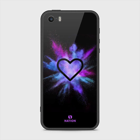 iPhone 5 Cover - Onation Heart Series - HQ Ultra Shine Premium Infinity Glass Soft Silicon Borders Case