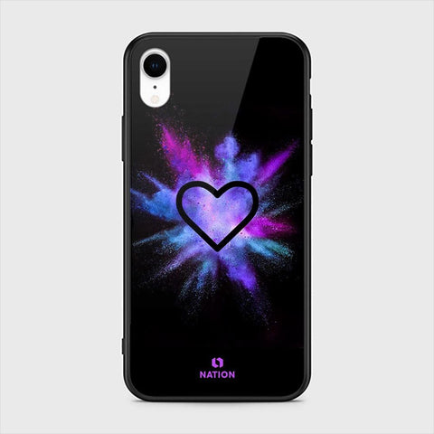 iPhone XR Cover - Onation Heart Series - HQ Ultra Shine Premium Infinity Glass Soft Silicon Borders Case