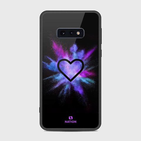 Samsung Galaxy S10e Cover - Onation Heart Series - HQ Ultra Shine Premium Infinity Glass Soft Silicon Borders Case