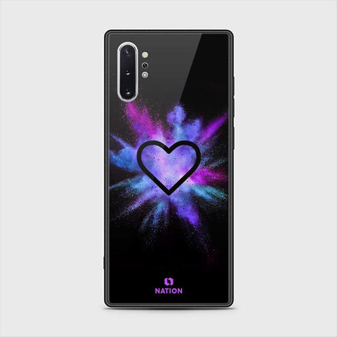 Samsung Galaxy Note 10 Plus Cover - Onation Heart Series - HQ Ultra Shine Premium Infinity Glass Soft Silicon Borders Case