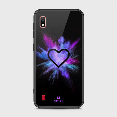 Samsung Galaxy A10 Cover - Onation Heart Series - HQ Ultra Shine Premium Infinity Glass Soft Silicon Borders Case
