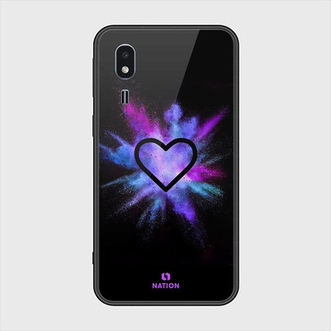 Samsung Galaxy A2 Core Cover - Onation Heart Series - HQ Ultra Shine Premium Infinity Glass Soft Silicon Borders Case