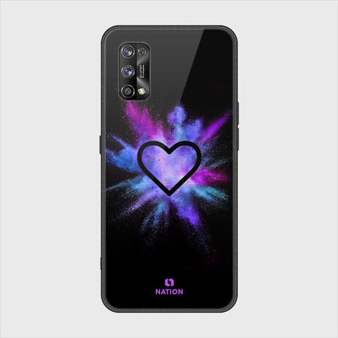 Realme 7 Pro Cover - Onation Heart Series - HQ Ultra Shine Premium Infinity Glass Soft Silicon Borders Case