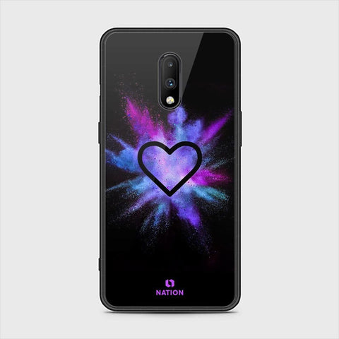 OnePlus 7 Cover - ONation Heart Series - HQ Ultra Shine Premium Infinity Glass Soft Silicon Borders Case