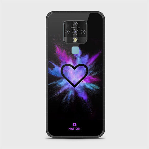 Tecno Camon 16 Cover - Onation Heart Series - HQ Ultra Shine Premium Infinity Glass Soft Silicon Borders Case