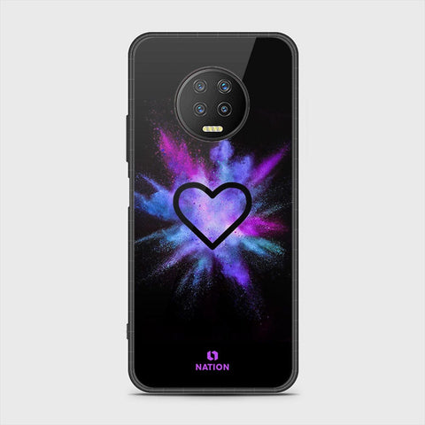 Infinix Note 7 Cover- Onation Heart Series - HQ Ultra Shine Premium Infinity Glass Soft Silicon Borders Case