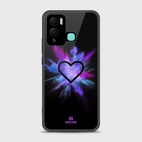 Infinix Hot 12 Play Cover- Onation Heart Series - HQ Ultra Shine Premium Infinity Glass Soft Silicon Borders Case