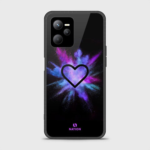 Realme C35 Cover- Onation Heart Series - HQ Ultra Shine Premium Infinity Glass Soft Silicon Borders Case