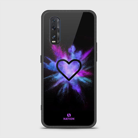 Oppo Find X2 Cover- Onation Heart Series - HQ Ultra Shine Premium Infinity Glass Soft Silicon Borders Case