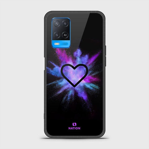 Oppo A54 4G Cover- Onation Heart Series - HQ Ultra Shine Premium Infinity Glass Soft Silicon Borders Case