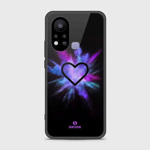 Infinix Hot 11s Cover- Onation Heart Series - HQ Ultra Shine Premium Infinity Glass Soft Silicon Borders Case