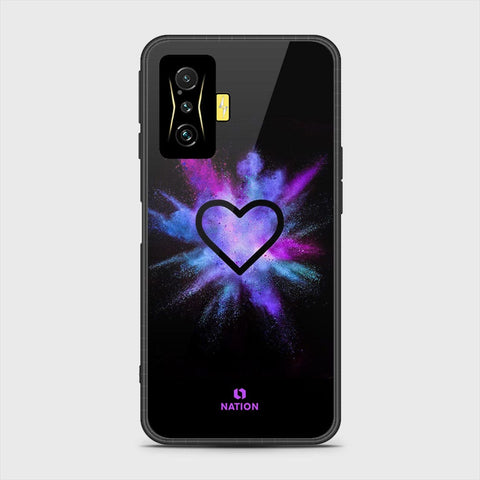 Xiaomi Poco F4 GT Cover- Onation Heart Series - HQ Ultra Shine Premium Infinity Glass Soft Silicon Borders Case