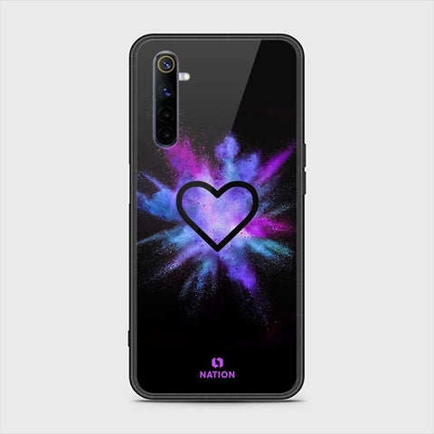 Realme 6 Cover - ONation Heart Series - HQ Ultra Shine Premium Infinity Glass Soft Silicon Borders Case