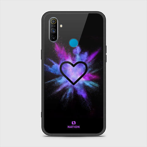 Realme C3 Cover - ONation Heart Series - HQ Ultra Shine Premium Infinity Glass Soft Silicon Borders Case