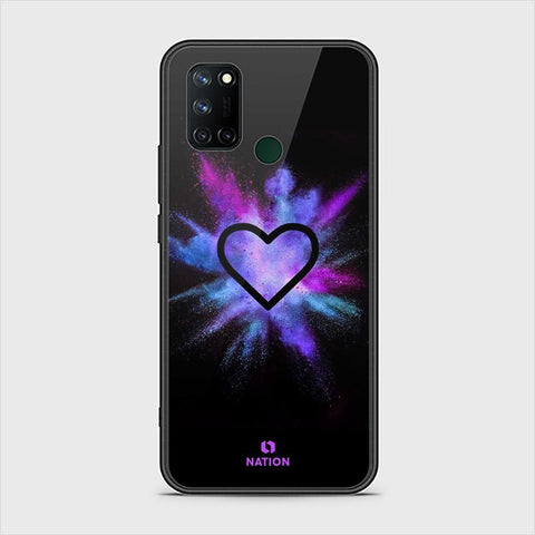 Realme 7i Cover - ONation Heart Series - HQ Ultra Shine Premium Infinity Glass Soft Silicon Borders Case