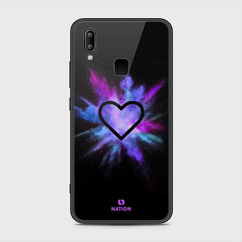 Vivo Y95 Cover - ONation Heart Series - HQ Ultra Shine Premium Infinity Glass Soft Silicon Borders Case