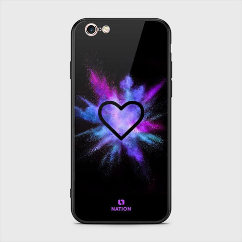 iPhone 6s Plus / 6 Plus Cover - ONation Heart Series - HQ Ultra Shine Premium Infinity Glass Soft Silicon Borders Case
