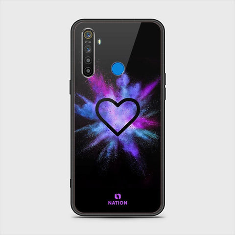 Realme 5i Cover - ONation Heart Series - HQ Ultra Shine Premium Infinity Glass Soft Silicon Borders Case