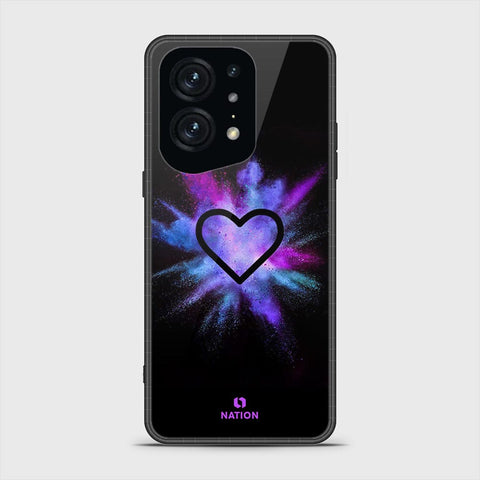 Oppo Find X5 Pro Cover - Onation Heart Series - HQ Ultra Shine Premium Infinity Glass Soft Silicon Borders Case